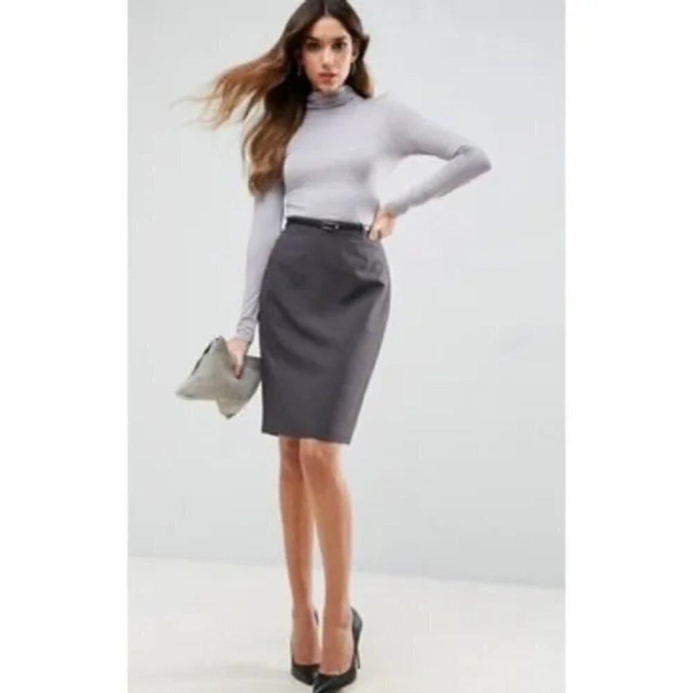 Grey pencil Skirt  stretch size 10 Work School 🆕
